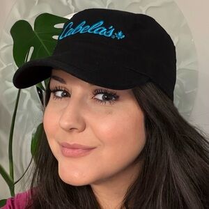 Cabelas Ladies Day Out 2014 Black Cadet Army Cap Teal Embroidery Hat